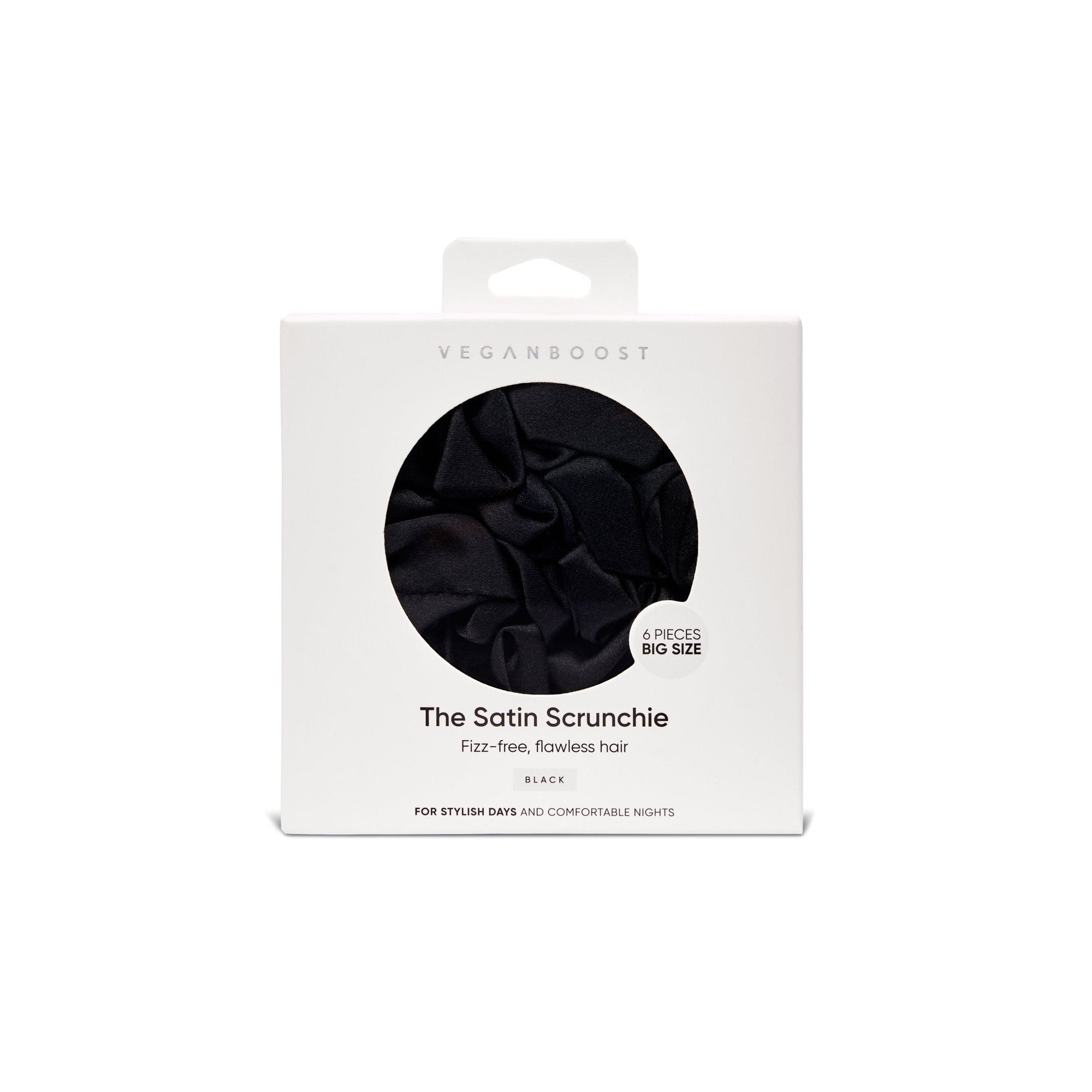 Satin Scrunchie Black Big Size - Veganboost